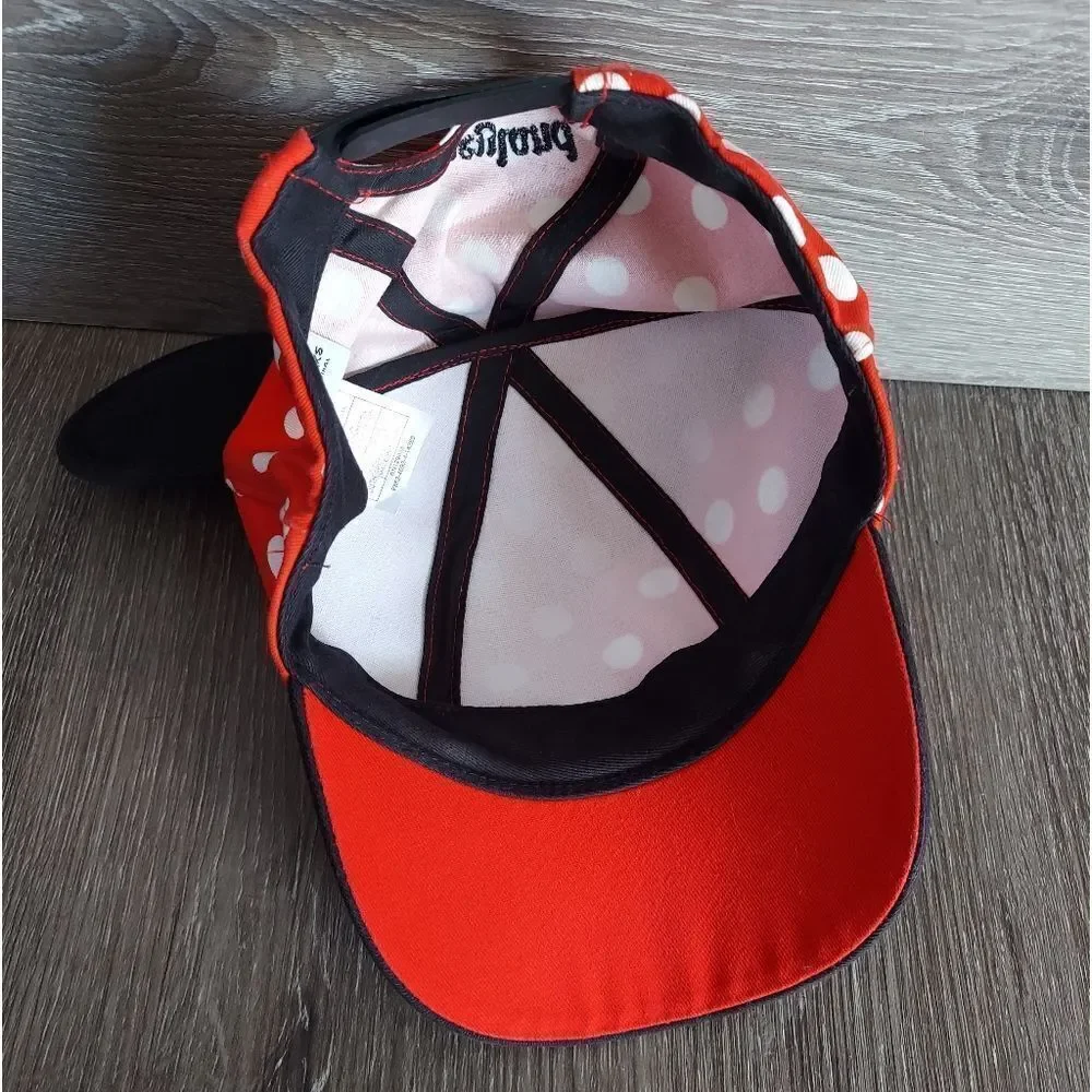 Disney Parks Minnie Mouse Ear Hat Red Polka Dot Youth Cap